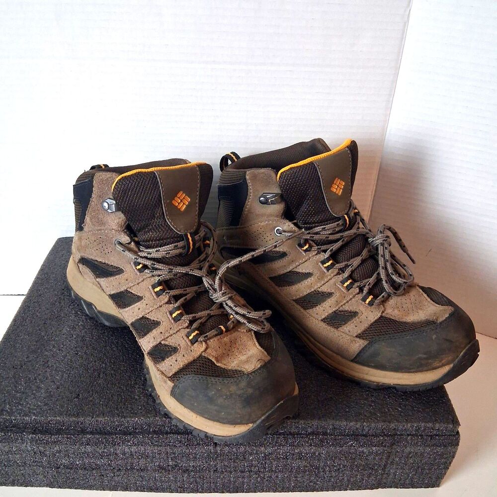 Columbia Crestwood Shoes Mens 8.5 Hiking Cordovan Brown BM5371-231